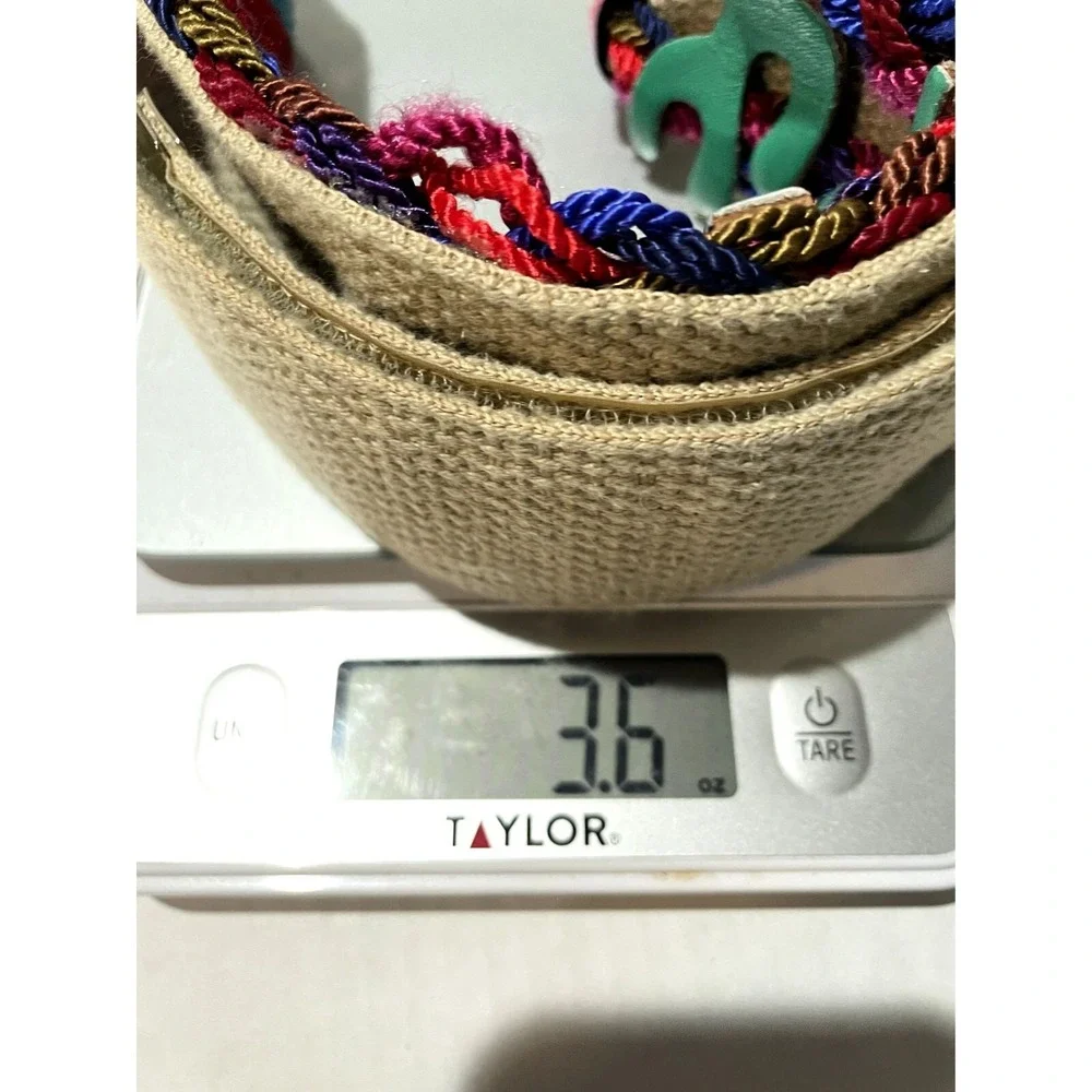 J.‎ Yves-Elliott Dallas Vintage Southwestern Cactus Woven Concho Belt Boho k1